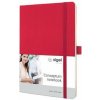 SIGEL Conceptum Zápisník exkluzívny A5 linajkový mäkká obálka červená