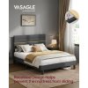 VASAGLE Rám pre manželskú posteľ s čalúneným čelom 140 x 200 cm, sivá VASAGLE Rám pre manželskú posteľ s čalúneným čelom 140 x 200 cm, sivá