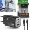 Szybka ładowarka sieciowa 45W GaN II 3A 20V QC3.0 PD3.0 USB C USB A + kábel Szybka ładowarka sieciowa 45W GaN II 3A 20V QC3.0 PD3.0 USB C USB A + kábel