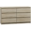 Signal Komoda 6 zásuviek Malva 120 cm Dub Sonoma Signal Komoda 6 zásuviek Malva 120 cm Dub Sonoma