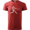 Hráč basebalu ikony - Klasické pánske tričko vyššej gramáže - 3XL ( Bordová ) Hráč basebalu ikony - Klasické pánske tričko vyššej gramáže - 3XL ( Bordová )