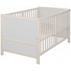 Roba Sivá postieľka s nastaviteľnou výškou 70x140 cm Easy Sleep