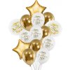 Balónový buket Happy Birthday Gold - 14 ks Balónový buket Happy Birthday Gold - 14 ks