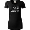Eat sleep play - šach - Dámske tričko z organickej bavlny Origin (GOTS) - 2XL ( Čierna ) Eat sleep play - šach - Dámske tričko z organickej bavlny Origin (GOTS) - 2XL ( Čierna )