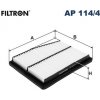 Vzduchový filter FILTRON AP 114/4 Vzduchový filter FILTRON AP 114/4