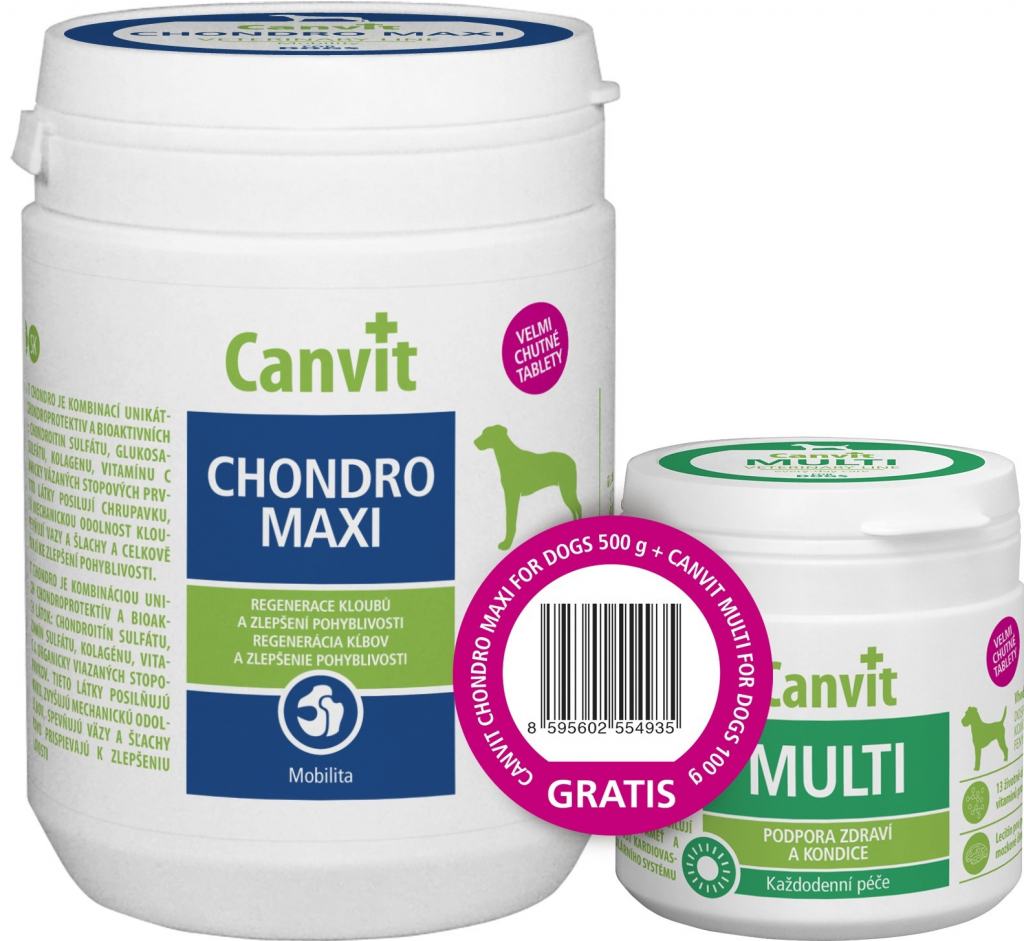 Canvit Chondro Maxi 500 g + Canvit Multi 100 g