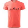Karate EKG - Klasické pánske tričko vyššej gramáže - XL ( Korálová ) Karate EKG - Klasické pánske tričko vyššej gramáže - XL ( Korálová )