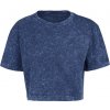 Build Your Brand Dámsky crop top BY054 Indigo White