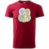 Sablio Tričko s potlačou Verný priateľ - červené 2XL Sablio Tričko s potlačou Verný priateľ - červené 2XL