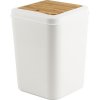 Odpadkový kôš Form & Style biela/bambus Odpadkový kôš Form & Style biela/bambus
