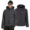 Pánska pánska s fleecovou kapucňou Brandit Softshell Hurricane Anthracite 3XL Pánska pánska s fleecovou kapucňou Brandit Softshell Hurricane Anthracite 3XL