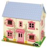 Bigjigs Toys drevený ružový domček pre bábiky