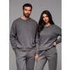 Ombre classic sweatshirt with round neckline grey šedá