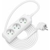 AlzaPower predlžovací prívod 230 V 3 zásuvky 3 m biely APW-LV-B30C1W AlzaPower predlžovací prívod 230 V 3 zásuvky 3 m biely APW-LV-B30C1W