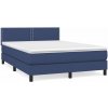 Boxspring posteľ s matracom modrý 140x190 cm látka Boxspring posteľ s matracom modrý 140x190 cm látka