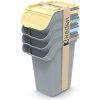Sada odpadkových košov s filtrom – Kaddi Q (4 × 25 l, v. 45 cm), sivá Sada odpadkových košov s filtrom – Kaddi Q (4 × 25 l, v. 45 cm), sivá