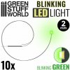 Green Stuff World LEDs BLINKING GREEN light - 2mm / LED diódy BLIKAJÚCA ZELENÁ - 2 mm 10ks Green Stuff World LEDs BLINKING GREEN light - 2mm / LED diódy BLIKAJÚCA ZELENÁ - 2 mm 10ks