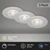 LED vstavané osvetlenie Briloner CTS IP44 3x5 W 460 lm 3000 K chróm 3 ks LED vstavané osvetlenie Briloner CTS IP44 3x5 W 460 lm 3000 K chróm 3 ks