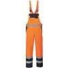 Portwest S489 HI VIS CONTRAST Reflexné nohavice na traky Fluorescenčno oranžová Námornícka modrá