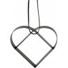 Stelton Vianočná dekorácia FIGURA 5 cm srdce jemne čierna nerezová oceľ