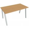 Pracovný stôl UNI A, 140x75,5x80 cm, buk/sivá Pracovný stôl UNI A, 140x75,5x80 cm, buk/sivá
