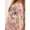 Kesi Włoski Dámska bavlnená blúzka s motívom motýľov s krátkym rukávom cukríková ružová krémová | ružová | viacfarená One size Kesi Włoski 5907302848284 Kesi Włoski Dámska bavlnená blúzka s motívom motýľov s krátkym rukávom cukríková ružová krémová | ružová | viacfarená One size Kesi Włoski 5907302848284