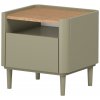 BOGART. Nočný stolík Elivo 50 cm na nožičkách - eukalyptus / dub baltic dune BOGART. Nočný stolík Elivo 50 cm na nožičkách - eukalyptus / dub baltic dune