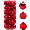 ČERVENÉ SADA VIANOČNÝCH GÚĽ GÚĽ TRBLIETAVÉ VIANOČNÉ GULE LESKLÉ 18 KS ČERVENÉ SADA VIANOČNÝCH GÚĽ GÚĽ TRBLIETAVÉ VIANOČNÉ GULE LESKLÉ 18 KS