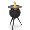 Höfats Štýlový BBQ gril a ohnisko MOON v jednom na drevo a peletky Farba: ALL BLACK - celá čierna, Variant: s vysokou podstavou Höfats Štýlový BBQ gril a ohnisko MOON v jednom na drevo a peletky Farba: ALL BLACK - celá čierna, Variant: s vysokou podstavou
