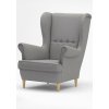 Kreslo ušiak KING II svetlošedý - MALMO 90 Kreslo ušiak KING II svetlošedý - MALMO 90