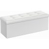 Úložná taburetka LSF702V1 110x38x38 cm z ekokože – biela Úložná taburetka LSF702V1 110x38x38 cm z ekokože – biela