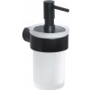 Gedy - Nástenný dávkovač mydla PIRENEI 110 ml mliečne sklo/matná čierna PI8114 + záruka 3 roky zadarmo Gedy - Nástenný dávkovač mydla PIRENEI 110 ml mliečne sklo/matná čierna PI8114 + záruka 3 roky zadarmo