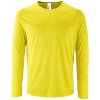 SOĽS Sporty Lsl Pánske funkčné tričko dlhý rukáv SL02071 Neon yellow