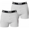 Lonsdale 2 Pack Boxer pánske šortky Grey X Small Lonsdale 2 Pack Boxer pánske šortky Grey X Small