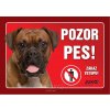 Juko Plastová tabuľa Pozor Pes Boxer 21 x 14,7 cm