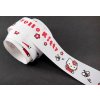 Rypsová stuha Hello Kitty- biela - šírka 3 cm Rypsová stuha Hello Kitty- biela - šírka 3 cm
