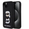 Karl Lagerfeld Liquid Silicone Karl and Choupette Heads Apple iPhone 15, čierne Karl Lagerfeld Liquid Silicone Karl and Choupette Heads Apple iPhone 15, čierne