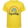 Premium Tričko - Dúhový dizajn - Equality - Zlatá - XL - Pánske Premium Tričko - Dúhový dizajn - Equality - Zlatá - XL - Pánske