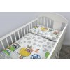Obliečky do postieľky biela / sivá - Sovy a srdiečka, 120x90 cm Obliečky do postieľky biela / sivá - Sovy a srdiečka, 120x90 cm