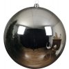 Vianočná ozdoba plastová guľa Lafiora Ø 20 cm lesklá strieborná