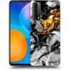 Picasee silikónový čierny obal pre Huawei P Smart 2021 - Black Gold 2 Picasee silikónový čierny obal pre Huawei P Smart 2021 - Black Gold 2
