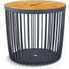 PROSPERPLAST Stolík s vekom Clubo, 2v1, univerzálny kôš, bambusové veko, 50 lit., antracit (450 x 410 mm) PROSPERPLAST Stolík s vekom Clubo, 2v1, univerzálny kôš, bambusové veko, 50 lit., antracit (450 x 410 mm)