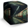 Sablio Taburet Kocka Metro v tmavé stanici - 40x40x40 cm Sablio Taburet Kocka Metro v tmavé stanici - 40x40x40 cm