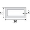 Effector - Jednoduchý profil (EASY) - B52 - Dĺžka 2 m - Farba Striebro Effector - Jednoduchý profil (EASY) - B52 - Dĺžka 2 m - Farba Striebro