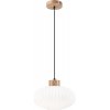 Lamkur | Luster na lanku HARMONY 1xE27/15W/230V pr. 30 cm biela/dub | LA53493 Lamkur | Luster na lanku HARMONY 1xE27/15W/230V pr. 30 cm biela/dub | LA53493
