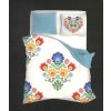 Posteľné obliečky folklórny vzor biely s farebným Posteľné obliečky folklórny vzor biely s farebným