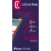Tvrdené sklo CellularLine CAPSULE pre Apple iPhone 12 mini, čierna Tvrdené sklo CellularLine CAPSULE pre Apple iPhone 12 mini, čierna