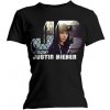 Justin Bieber tričko Photo Black Žena Čierna