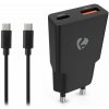 NEDIS síťová nabíječka/ 20 W/ PD 3.0/ rychlé nabíjení/ 1.5 / 2.0 / 2.22 / 3.0 A/ USB-A/ USB-C/ černá/ kabel 1 WCHA20BKUC NEDIS síťová nabíječka/ 20 W/ PD 3.0/ rychlé nabíjení/ 1.5 / 2.0 / 2.22 / 3.0 A/ USB-A/ USB-C/ černá/ kabel 1 WCHA20BKUC