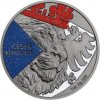Česká mincovna Strieborná minca Český lev 2024 čierna platina, diamond effect stand 1 oz